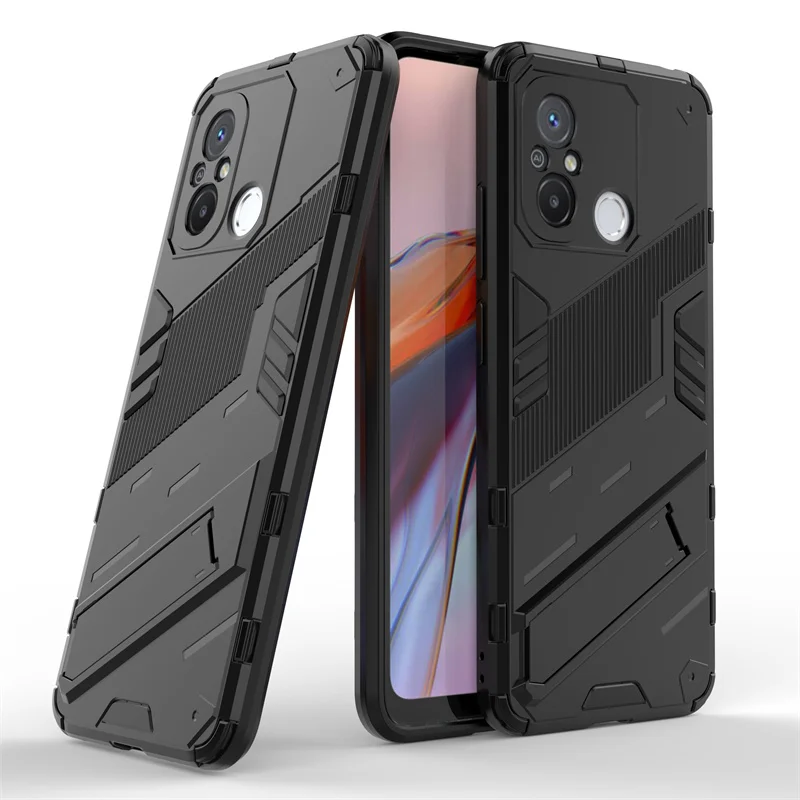 Per Redmi 12C Custodia Cover Xiaomi Redmi 12C Capas New Pc Phone Bumper Back Kickstand Cover Antiurto Per Redmi 12C Fundas