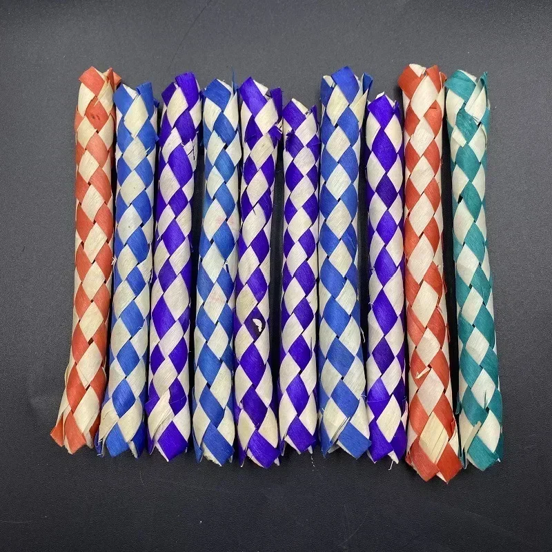 5/10/24Pcs Finger Traps Birds Parrots Chew Chinese Bamboo Traps DIY for Kids Parties Bird Accessories