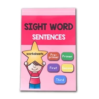 225 Pages/Book Educational Toys Children Learn English Homework Sight Word Sentence Interactive Phonics Practice Workbook 1