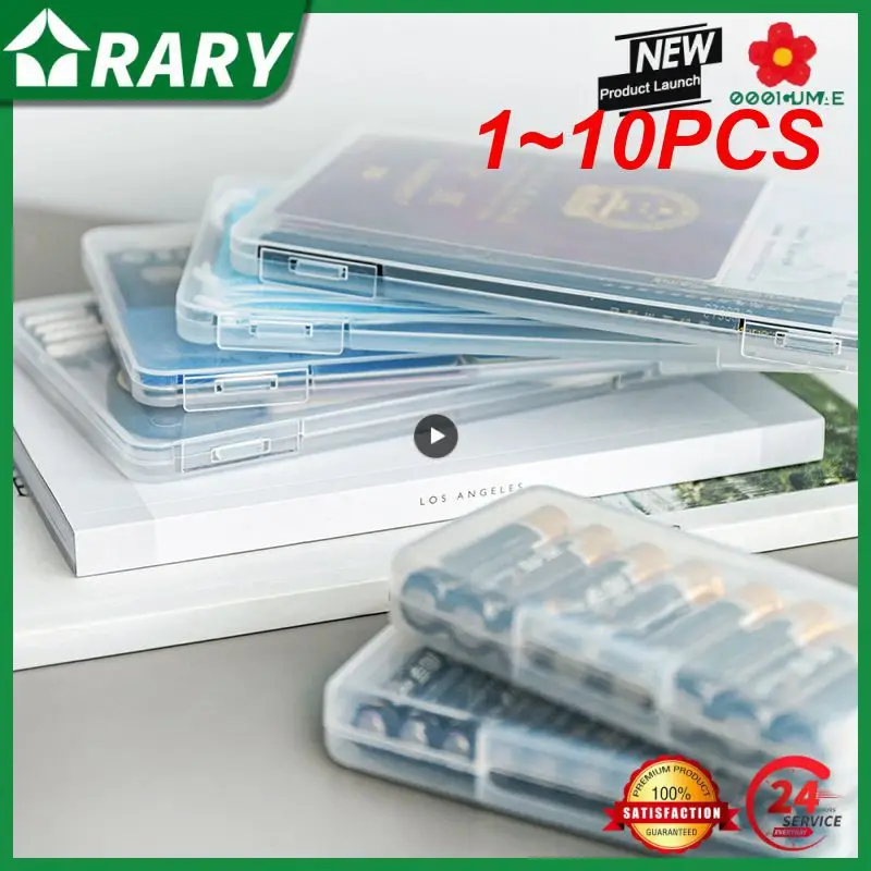 

1~10PCS Transparent Face Masks Case Card Storage Box Dust-Proof Card Pack Business Card Finishing Box Battery Storage Box