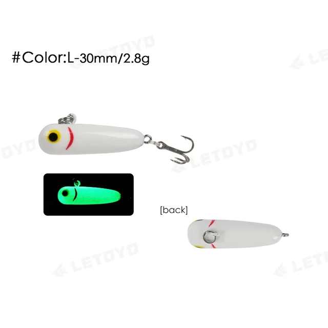 LETOYO 2.3g/2.8g 30mm Mini Sinking Pencil Lure With Tungsten Beads Micro Fishing Bait For Trout Salmon Freshwater Stream Wobbler L 2.8g