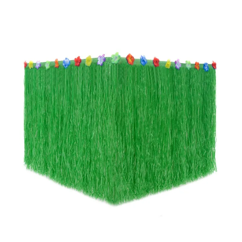 Straw Luau Table Skirt Decor 6