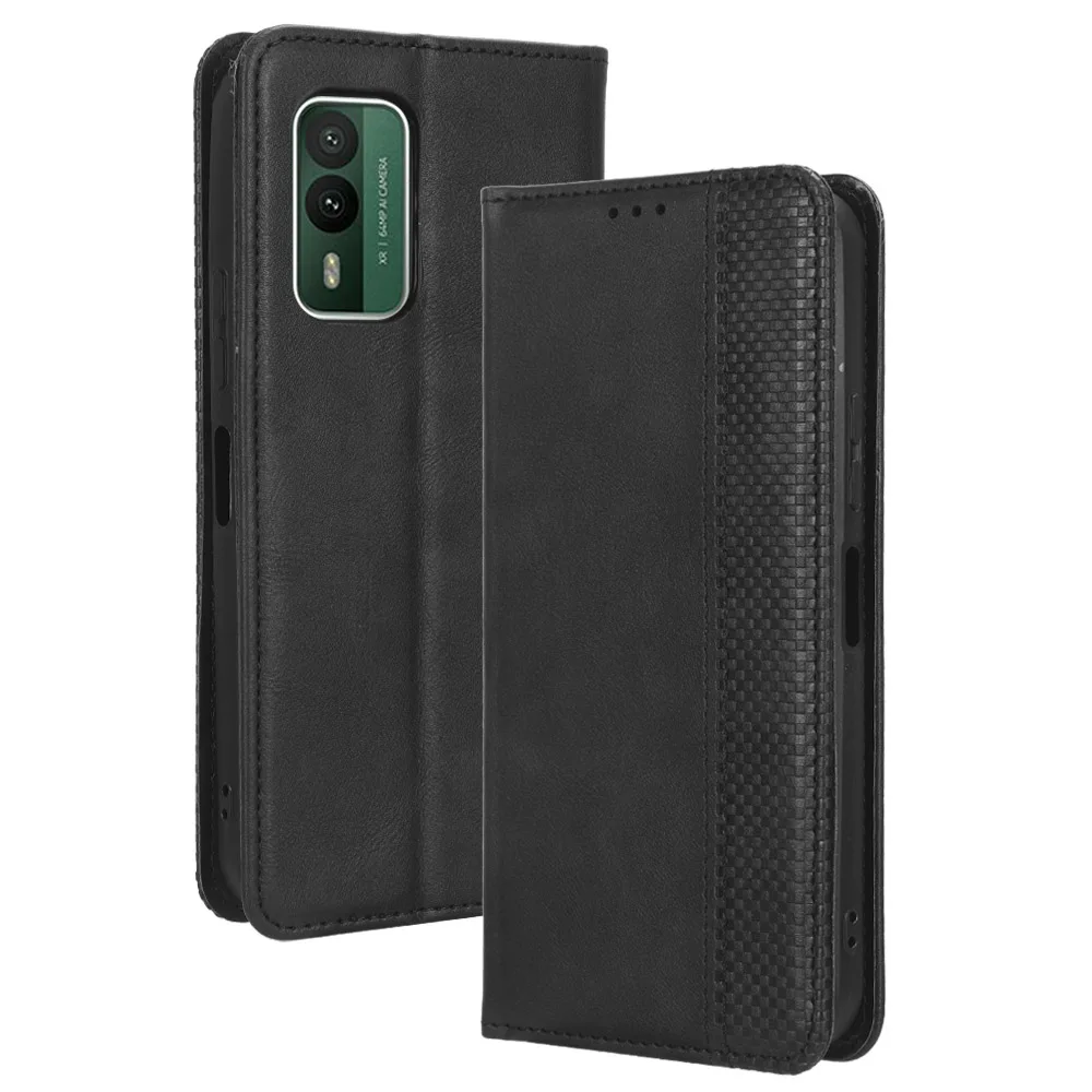 Per Nokia Xr21 Custodia Book Wallet Vintage Slim Magnetic Leather Flip Cover Card Holder Stand Soft Back Phone Bags