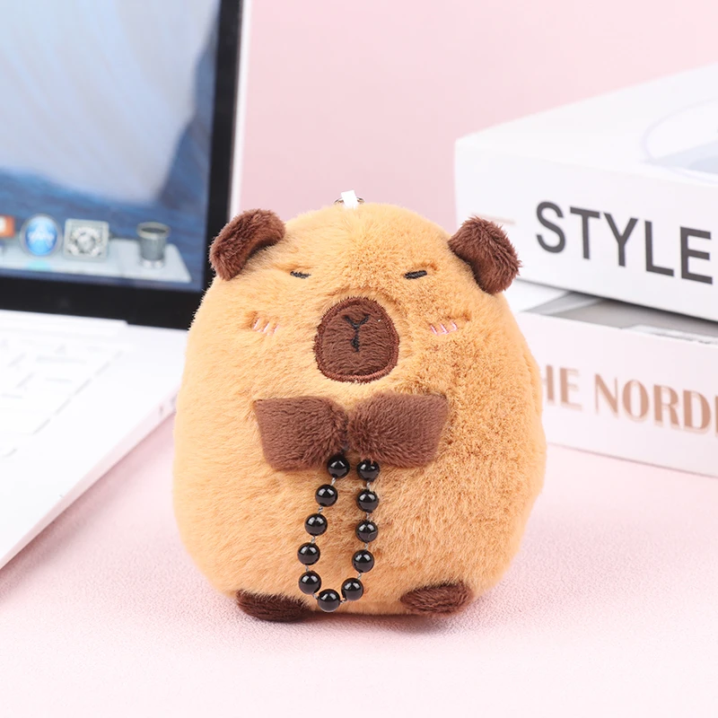 

Креативная мультяшная плюшевая кукла капибара, мягкие игрушки-животные, милый плюшевый брелок, подвеска для сумки