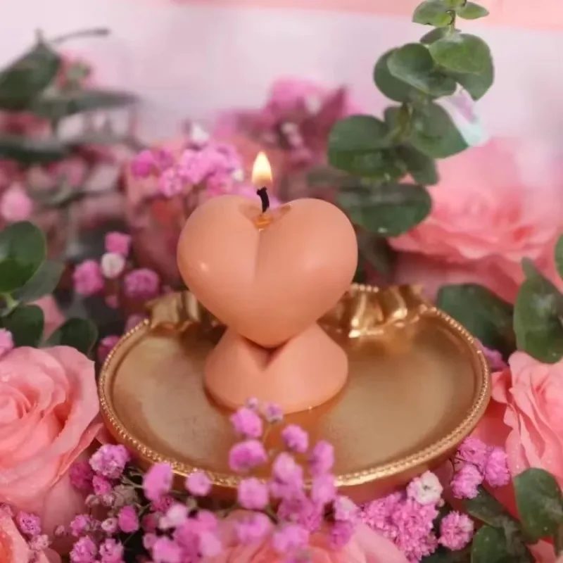 Heart Shape Chocolate Ice Cake Baking Mold Home Decor Crafts Gypsum Resin Soap Tools Creative Love Silicone Handmade Candle Mold