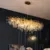 Modern lüks avizeler aydınlatma altın asılı lamba cam Idoor ev dekor kolye lamba oturma odası için yemek masası yatak odası G9 #5