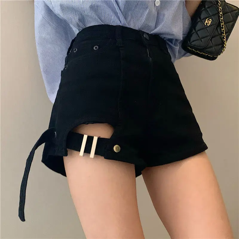 Summer All-match Fashionable Streetwear Women Solid Loose Shorts Female Denim Leisure Daily Korean Version Stylish New Popular