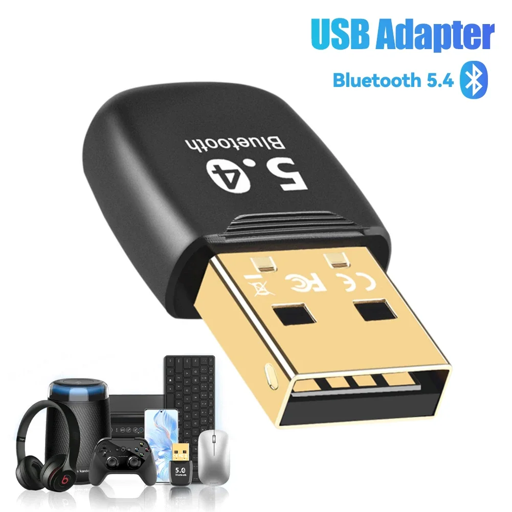 Bluetooth 5.4 USB Receiver Transmitter Adapter Bluetooth Audio Drive free for PC Speaker Wireless Mouse Car Electronics