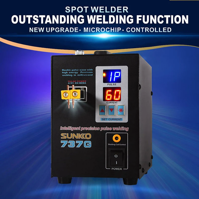 Wholesale SUNKKO 737G Battery Spot Welder 2.8KW Spot Welding Machine for 18650 Battery Pack Welding Precision Pulse Spot Welders 4