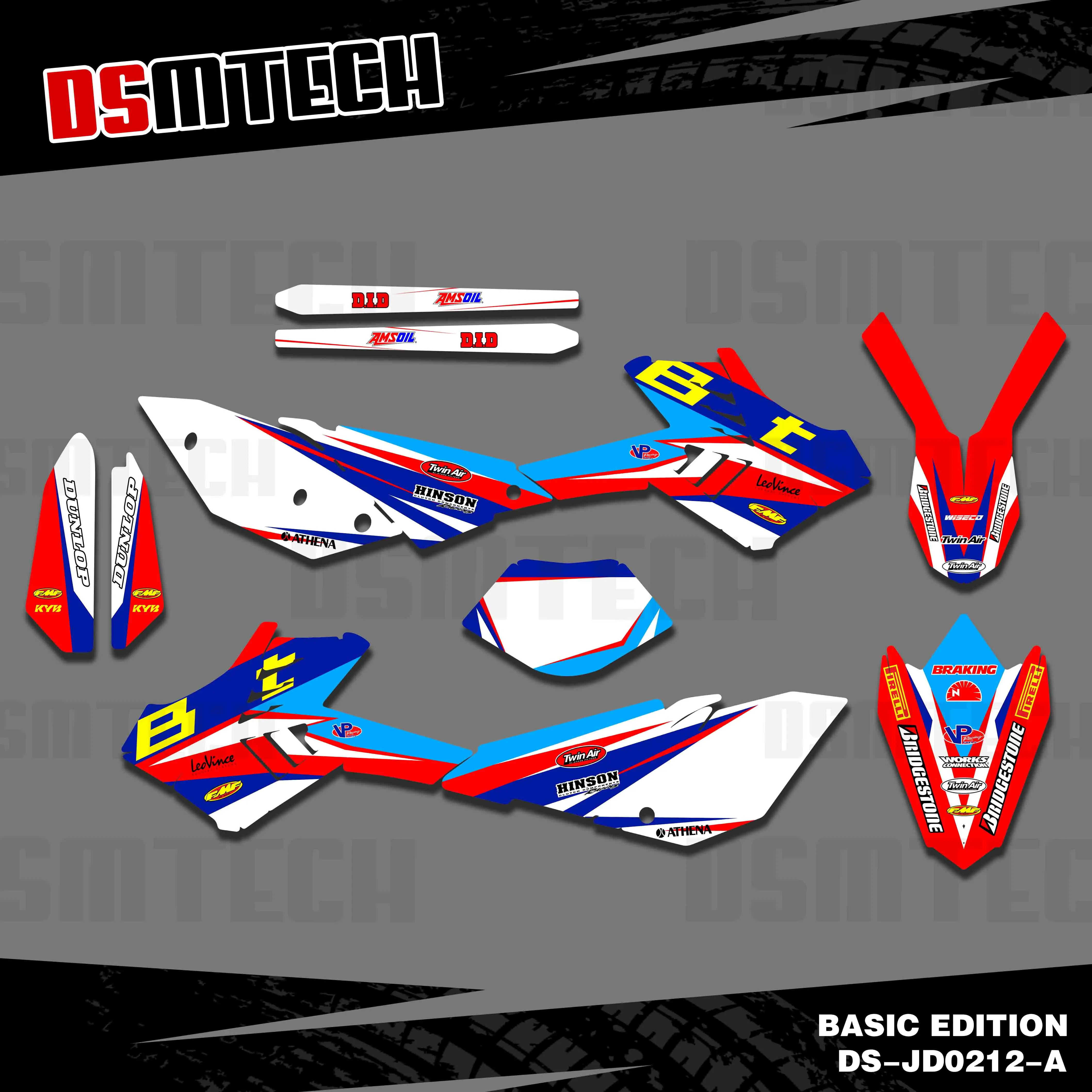 

DSMTECH New Style Team Graphics Decal Sticker Deco For Beta 4T RR 350 390 400 430 450 2010 - 2012 RR350 RR390 RR400 RR430 RR450