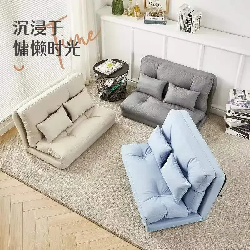Foldable Vintage Stretch Sofa Bed Sleeper Convertible Chair Floor Adults Sofa Tatami Ergonomic Home Furniture Folding Chair - Image 2
