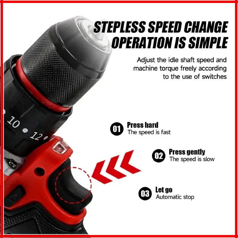 Milwaukee Brushless 150N.m Impact Drill Cordless Electric Drill 20+3 Torque Small Drill Hammer Multifunctional Power Tools 4