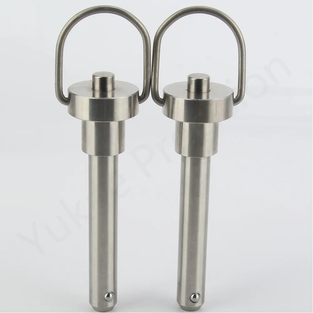 YK112 Factory Sale Large Stock Ball Lock Pin Stainless Steel Quick Release Pins With Ring Handle Dia 5/6/8/10/12/14/16/20/25mm