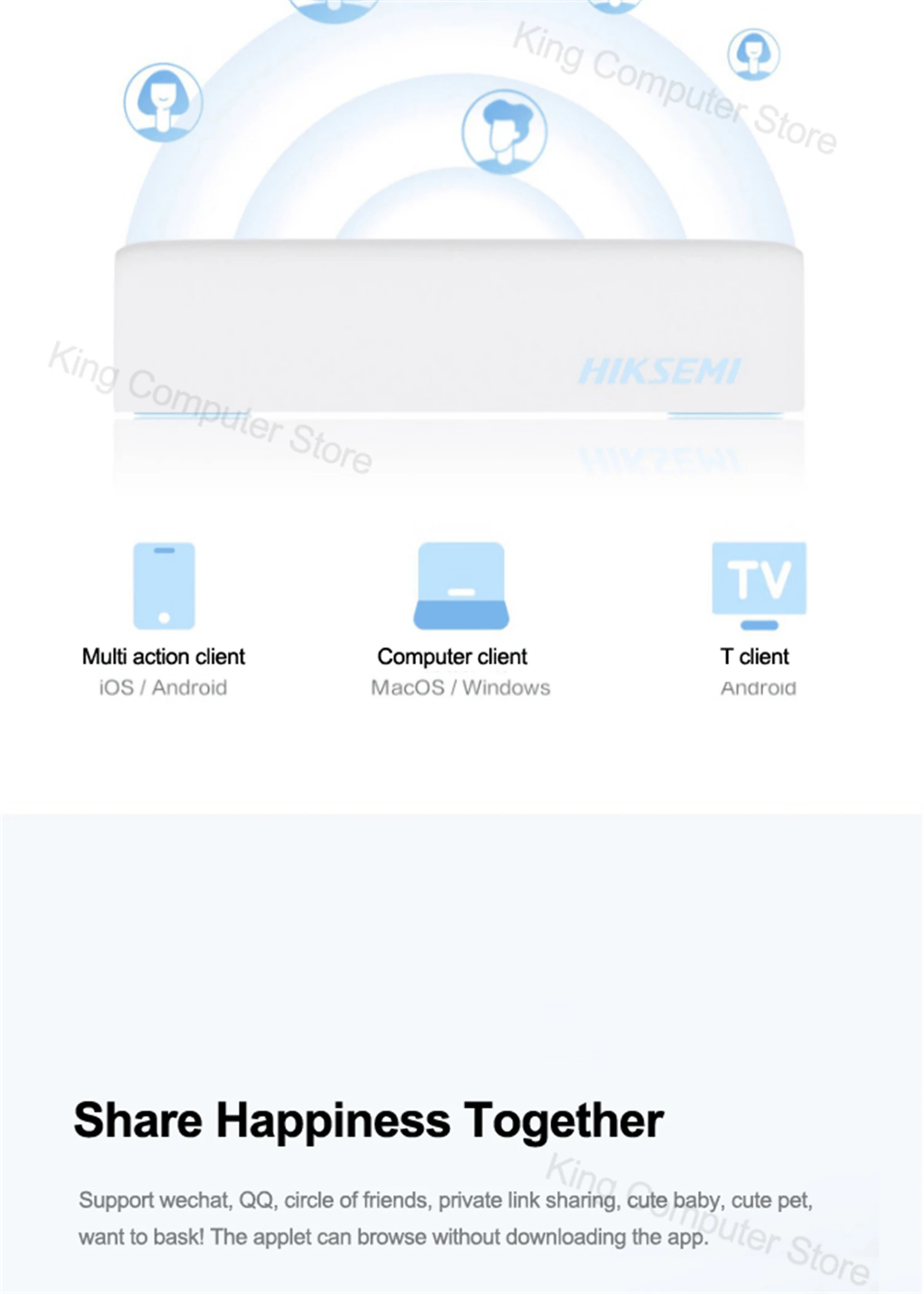 Личный сетевой диск Hikvison S1, сетевое хранилище NAS, домашний ...