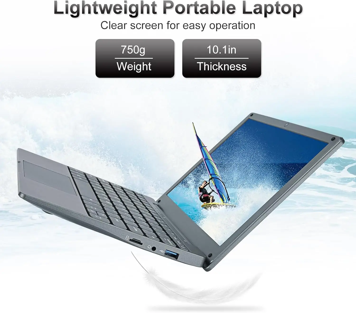 Windows 11 Laptop 10.1inch Notebook Computer Intel Celeron N4020 Learning Laptop Netbook for Kids Men Women (8GB/128GB) 4