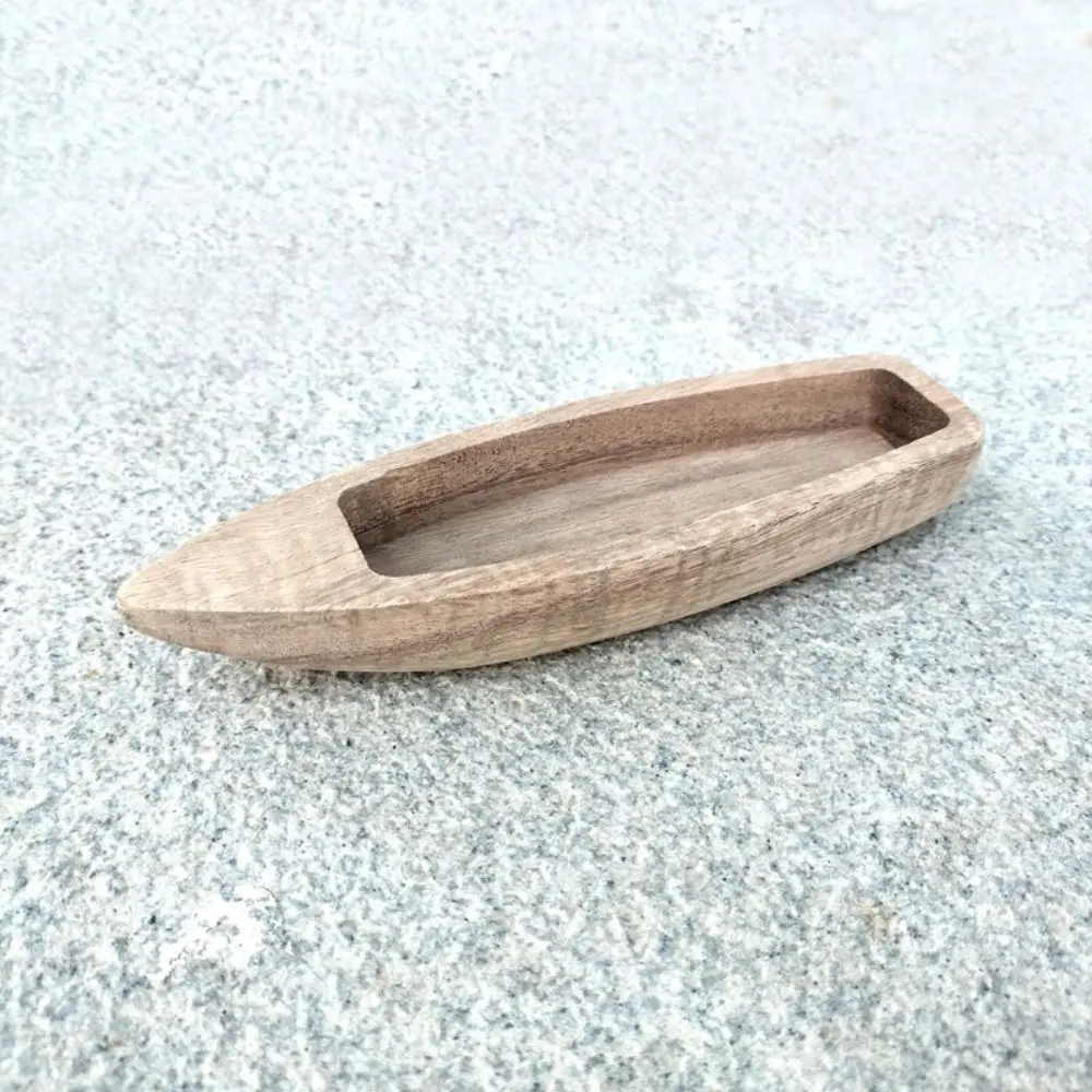 Natural Wooden Wooden Boat Decor Unfinished Home Statue Fishing Boat Model Handcrafts Small Model Boat Model Ornaments