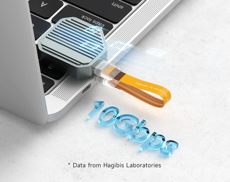 FPC USB C Flexible Soft Cable Portable Keychain Hagibis