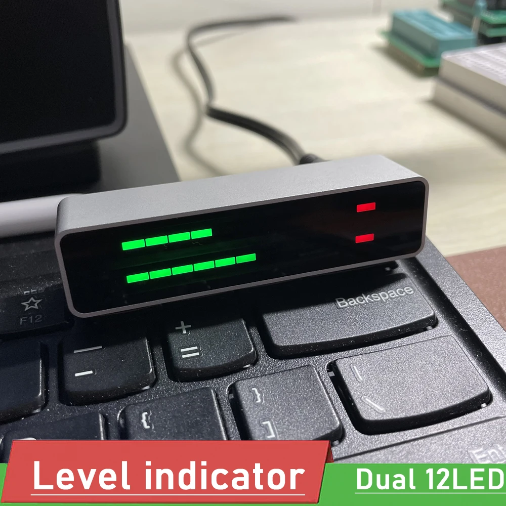 

DYKB Level indicator Dual 12 LED Stereo power Amplifier music Spectrum Display VU Meter AGC Mode Light Speed rhythm Analyzer A