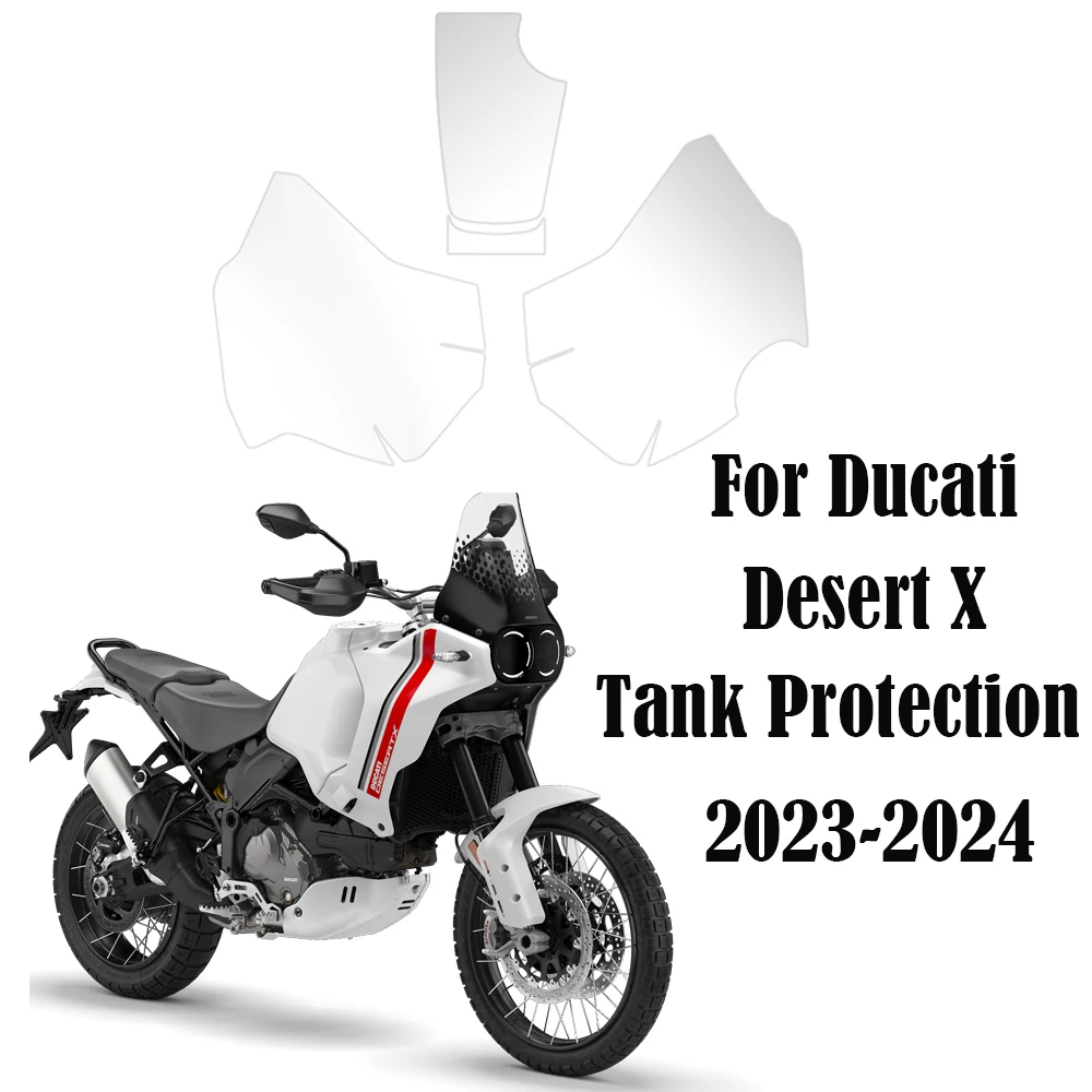 TPU Protector Motorcycle Fairing Protection Film DESERT X Accessories Invisible Film Tank Protection For Ducati Desert X 2023-