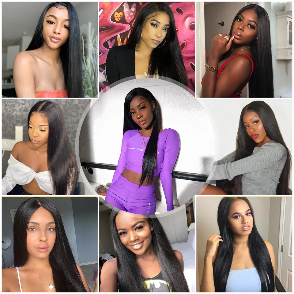 4x4 Lace Closure 100% Human Hair Peruvian Remy Human Hair Straight Lace Closure With Baby Natural Hairline Pre Plucked