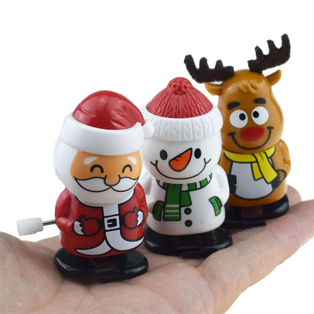 

Christmas Series Wind-up Toys Elk Snowman Jumping Toys Santa Walking Doll Shake Head Santa Claus Christmas Clockwork Toys