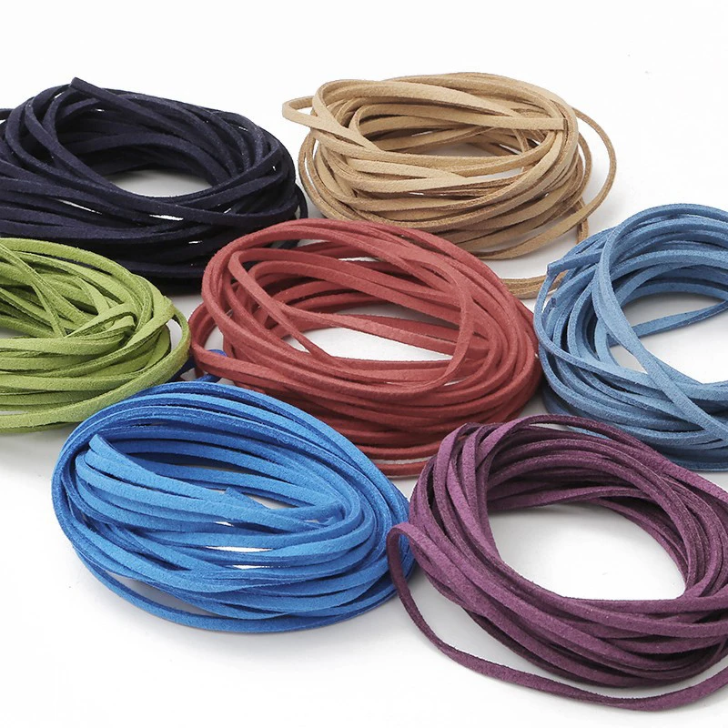 Faux Suede Cord 10 Meters 3mm Flat Faux Suede Braided Cord DIY Handmade Beading Bracelet