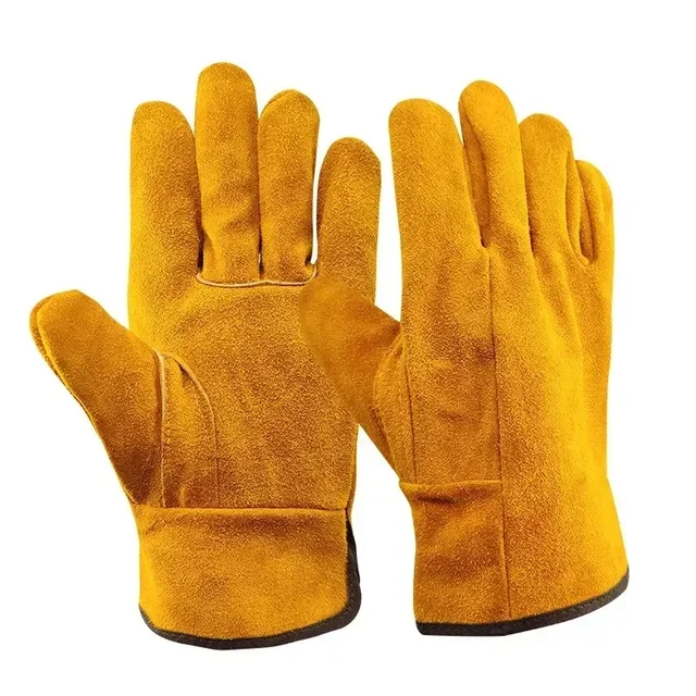 Men Work Gloves Soft Cowhide Driver Hunting Driving Farm Garden Welding Security Protection Safety Protection 2
