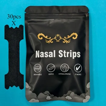 30pcs Enhanced Adhesion Sports Nasal Strips – Breathable & Comfortable Design,Suitable for Sports & Sleep