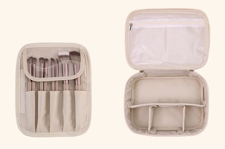 PU Leather Waterproof Cosmetic Bag with Compartments – Large Capacity Makeup Organizer ... - SKU CSB16889 - UGI Packaging