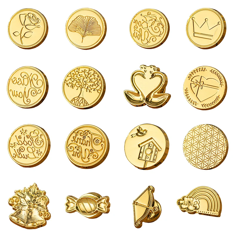 1 Pz Retro Sealing Wax Fire Paint Stamp Head Vintage Seals Stamp Decor Tools Per Invito A Nozze Carte Di Imballaggio Regalo Francobolli