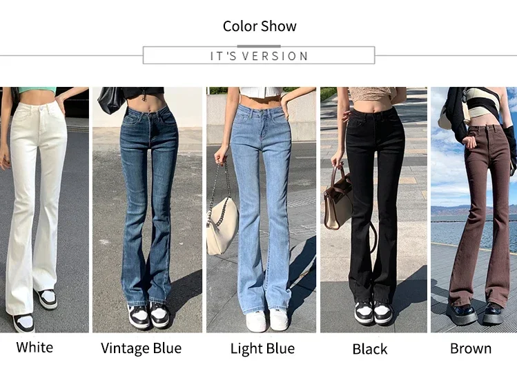 ZOENOVA Y2K 2023 Spring New Design Feel Versatile Blue Flare Pants Women XS-2XL  Slouchy Jeans Slight Strech Chic Denim Trousers - AliExpress
