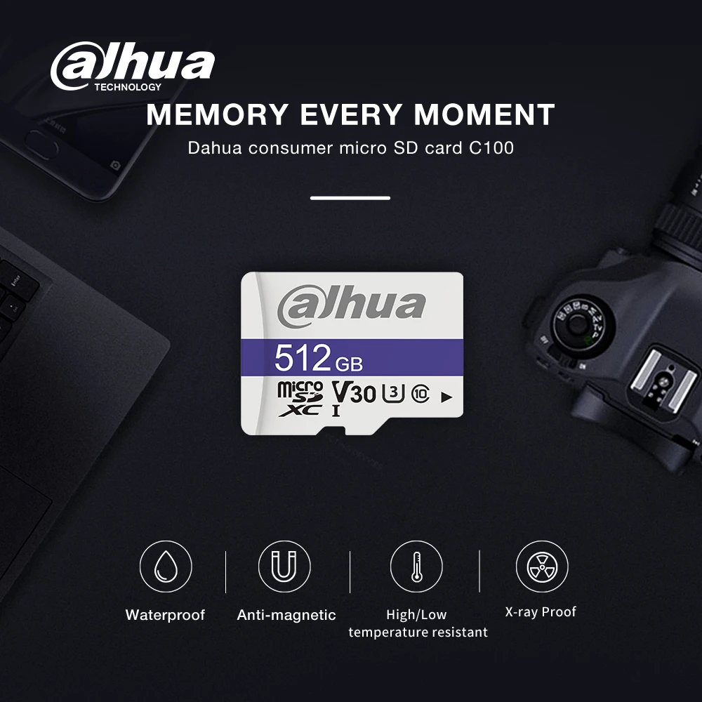 Dahua ũ SD ÷ ޸ ī, ȭ Ϳ ̴ ũ SD TF ī, б ӵ ִ 95 MB/s, 32GB, 64GB, 128GB, 256GB, 512GB