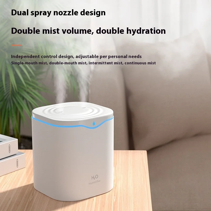 Large Capacity Dual Spray Humidifier Usb Home Bedroom 2L Silent Water Replenisher Air Purifier Wireless Water Diffuser Office