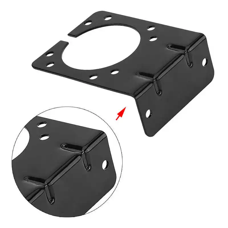 Truck Trailer Bracket Metal Powder Coated Mount Bracket fit for 7 way Truck Trailer Plug Connector Plug