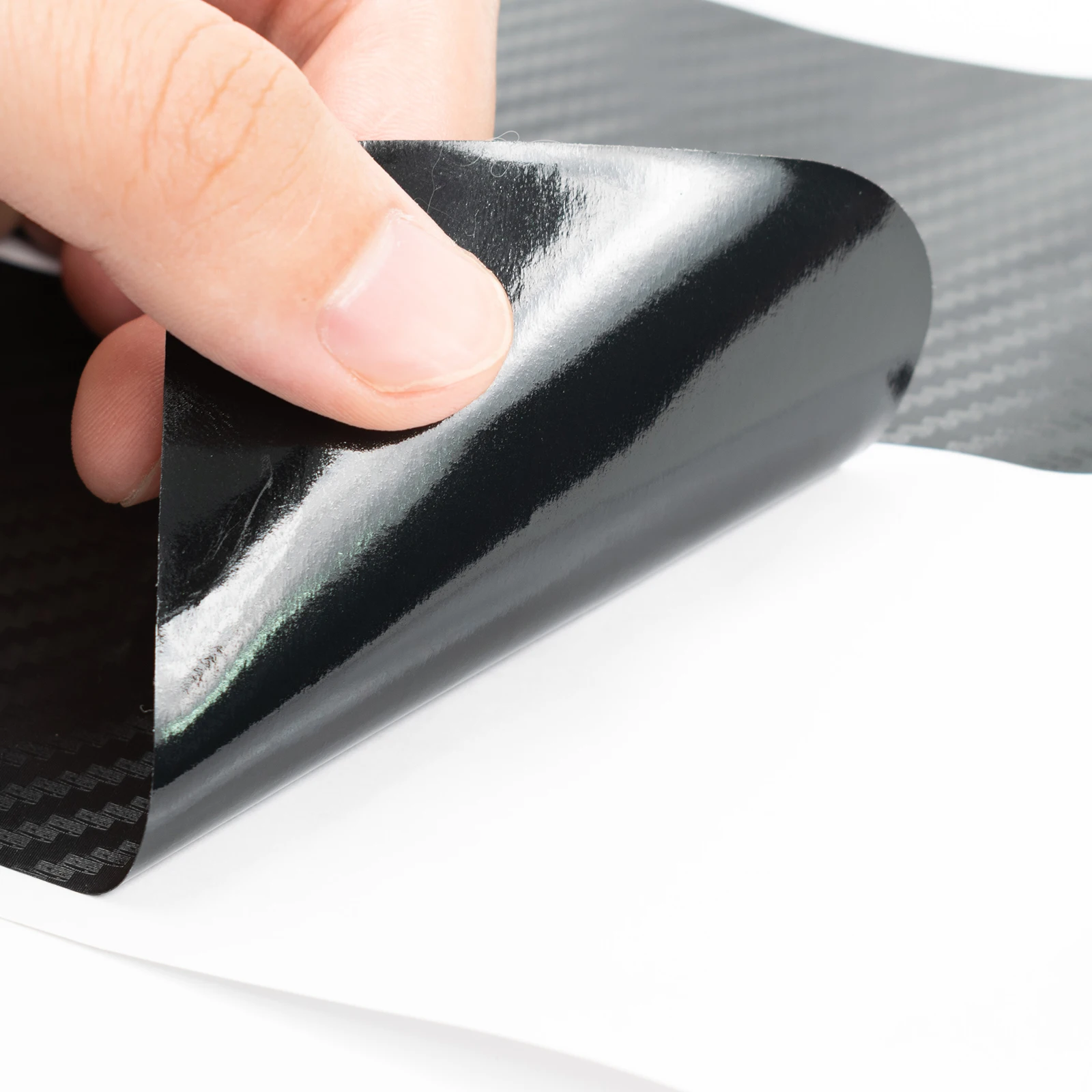 4Pcs 3D Universal Car Door Sill Carbon Fiber Sticker DIY Guard Strip Anti Kick Scratch Protection Pedal Film Pad Tape Waterproof