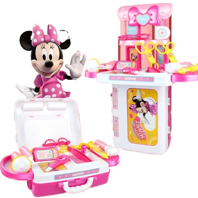 

[Disney] 3 in1 Minnie mouse suitcase Makeup Playset Simulated doctor play set toy play house kids toys for baby birthday gift