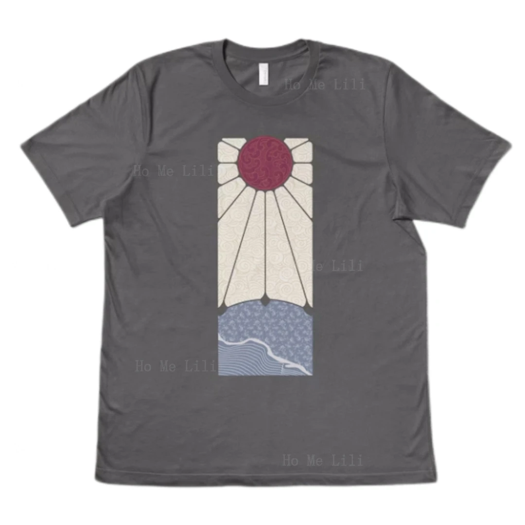 Hanafuda Orecchino Manga Cosplay Giapponese Rising Sun Ray Art Painting Otaku Regalo Magliette Oversize Unisex