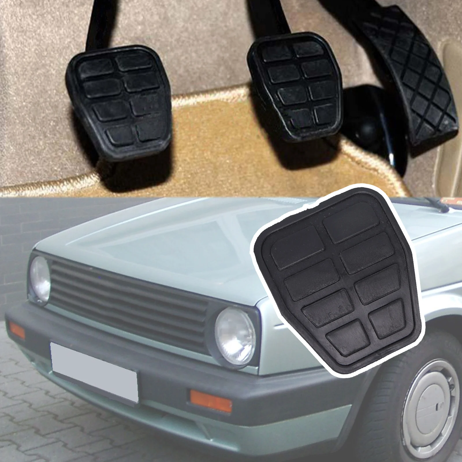 Rubber Brake Clutch Foot Pedal Pad Cover Replacement For VW Golf 2 car pedals pedal cover