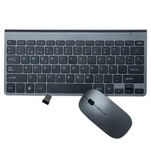 Para 2.4g teclado sem fio e mouse combo russo espanhol árabe protable mini multimídia teclado ratos conjunto para computador portátil
