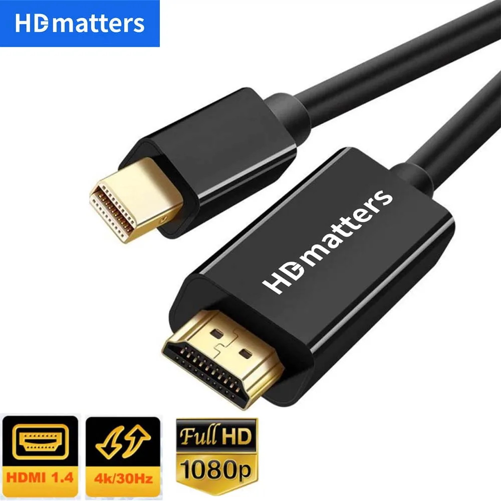 Mini DP zu HDMI 4K Kabel 3M 10FT Ulrta Long Thunderbolt Mini DisplayPort zu HDMI Kabel 4K für Apple MacBook Pro Air Mini Dell