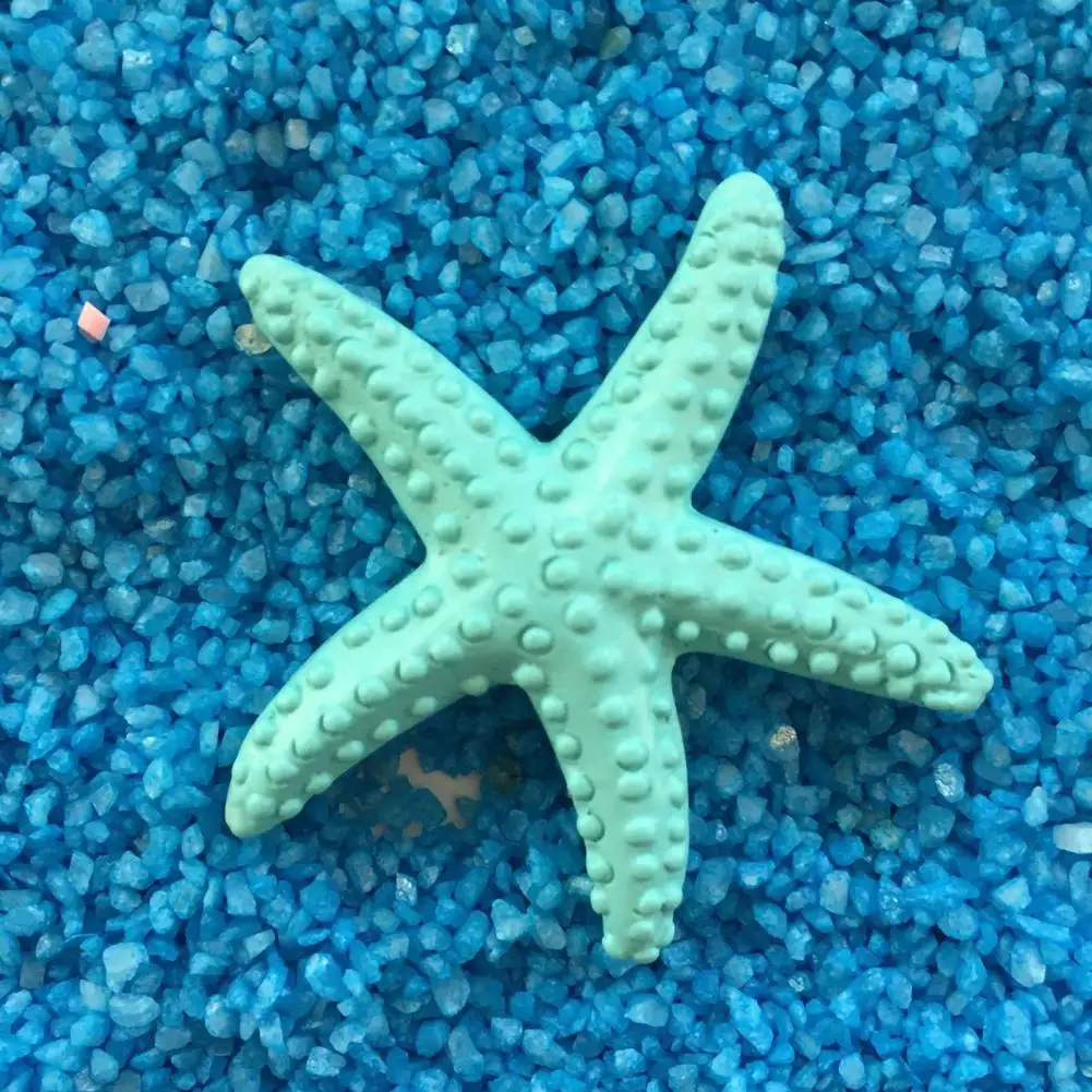 Resin Starfish Ornaments Mini Artificial Starfish Colorful Resin Sea Star Starfish Mini Ornament Fish Tank Ornaments Aquariums Decoration Accessories
