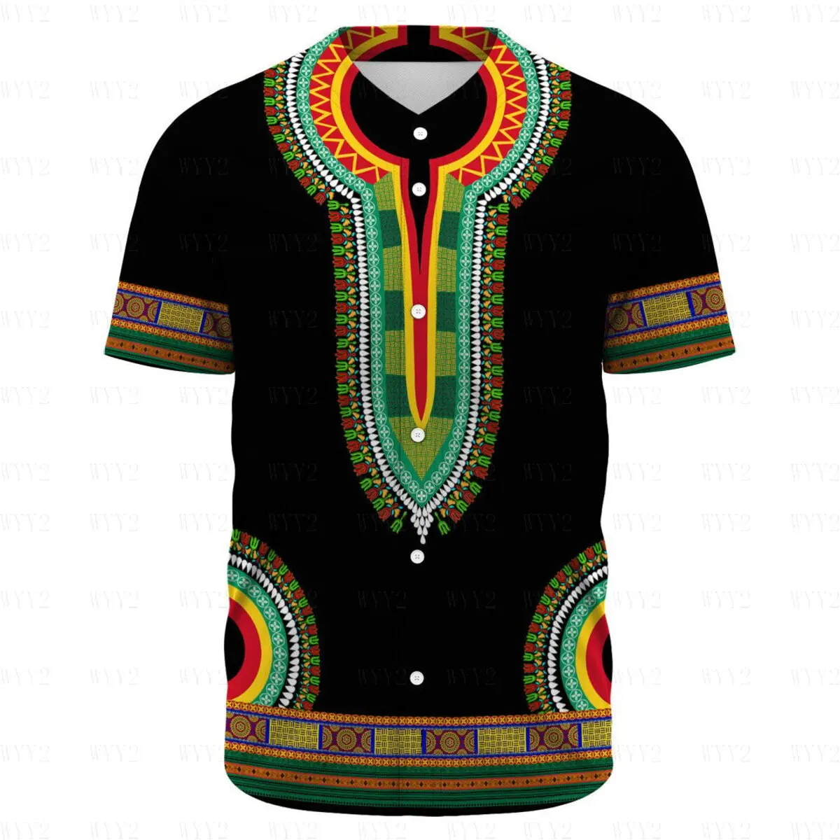 

Africa Zone Clothing - Guinea printed mesh baseball jersey outdoor sports men's customized name baseball T-shirt
