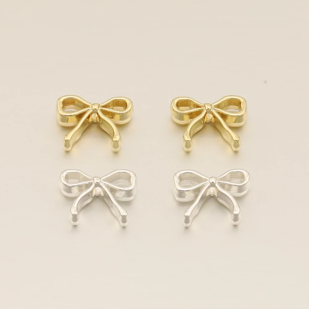 Cordial Design 100Pcs 12*16MM Jewelry Accessories/Hand Made/DIY/Cute Bracelets Making/Jewelry Findings & Components/Bow Charms - cordial