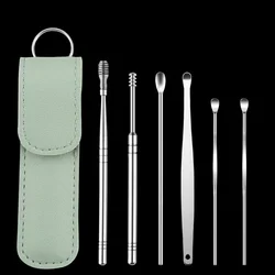 Deluxe Ear Care Cleaning Kit - 6-Piece Earwax Remover & Cleaner Set (Green)