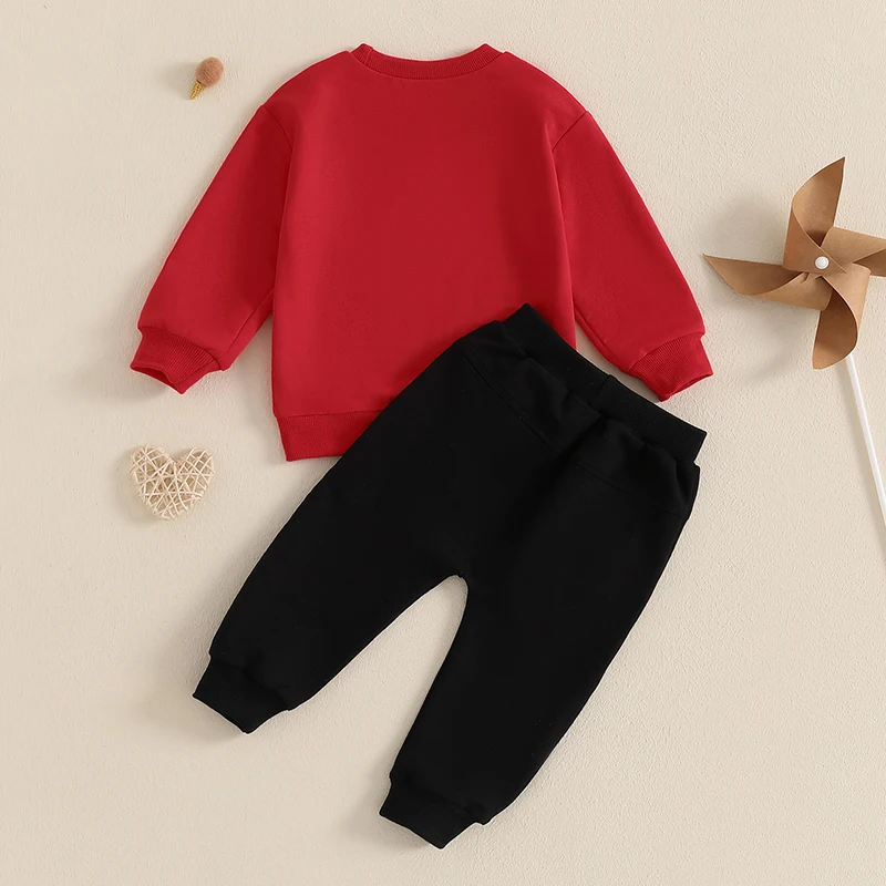 Baby Boys Valentine’s Sweatshirt Set 4