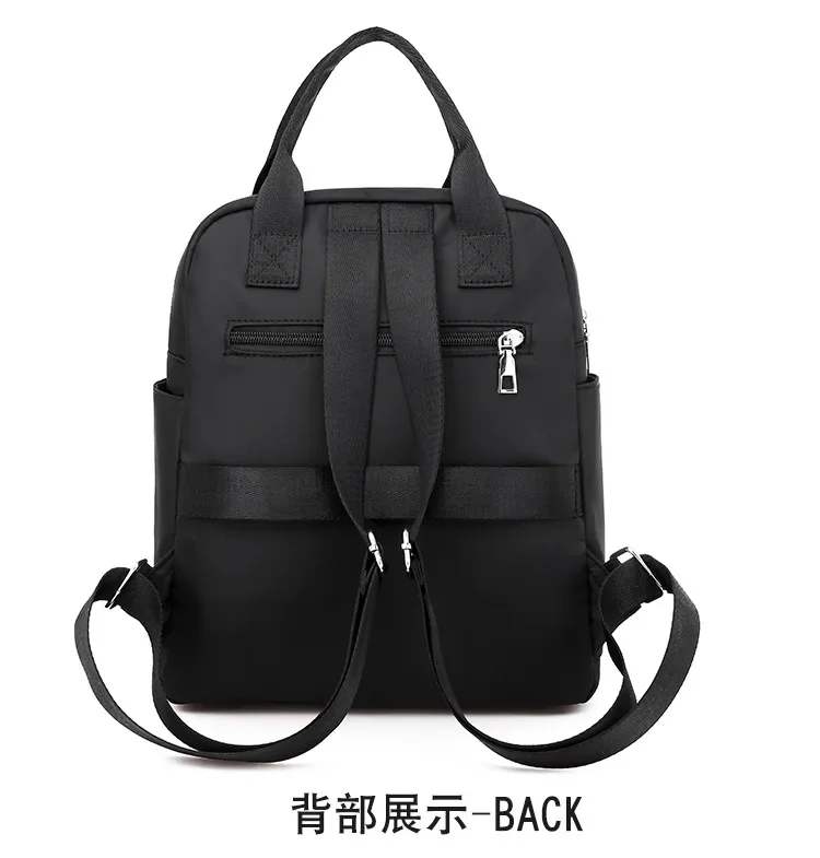 Women Backpack Travel Casual Waterproof Oxford Shoulder Bags Female Large Capacity Handbag Rucksack Black Purse School Pack