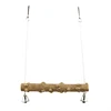 Wood Parrot Stand Pole Swing Toy with Bell for Bird Tiger Skin Claw Grinding Beak Grinding Stand Pole Bird Cage Accessories 6