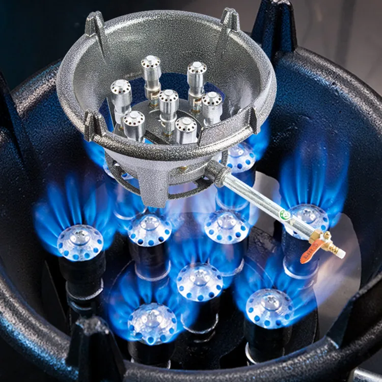 

7 heads cast iron outdoor natural gas stove cooker with single burner