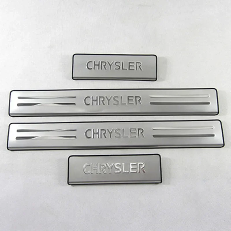 Car-covers 304 Stainless Steel Side Door Sill Scuff Plate Sills Trim fit For 2011-2015 Chrysler 300C Car styling