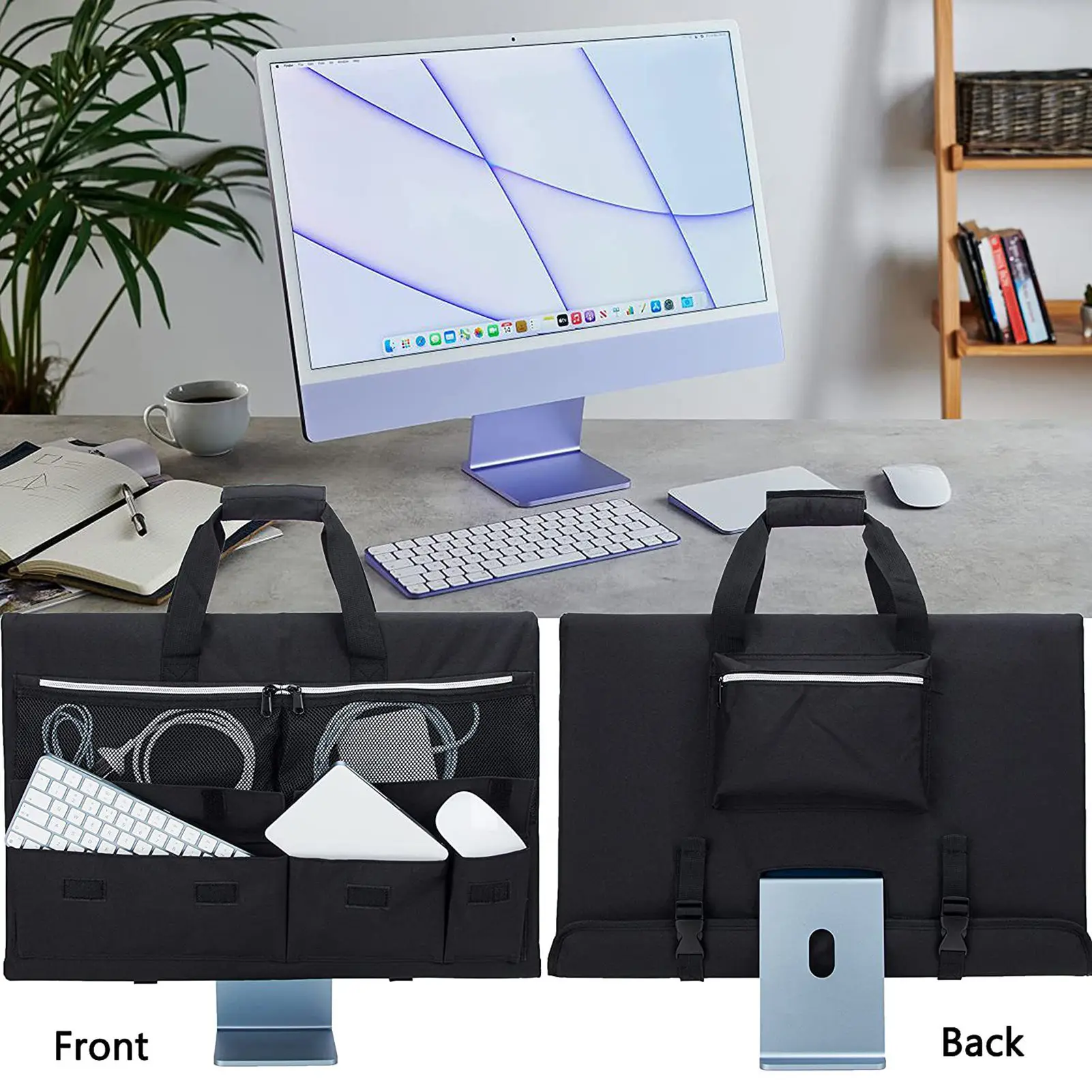 

Desktop Computer Carrying Case Monitors Protective Covers For 20-24 Inch Computer Waterproof Travel Storage Bag Business Handbag